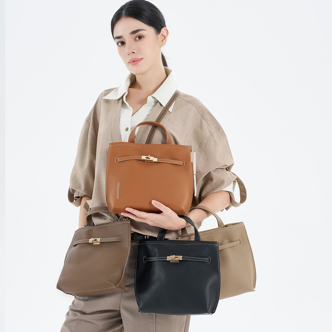 SeaGloca textured crossbody bag in everyday setting