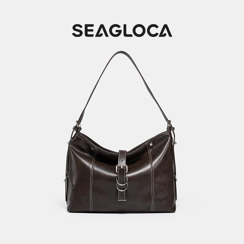 SeaGloca Underarm Bag with Zipper Adjustable Strap Soft Fabric Texture Vintage Style Shoulder and Crossbody Wear for women No 10028