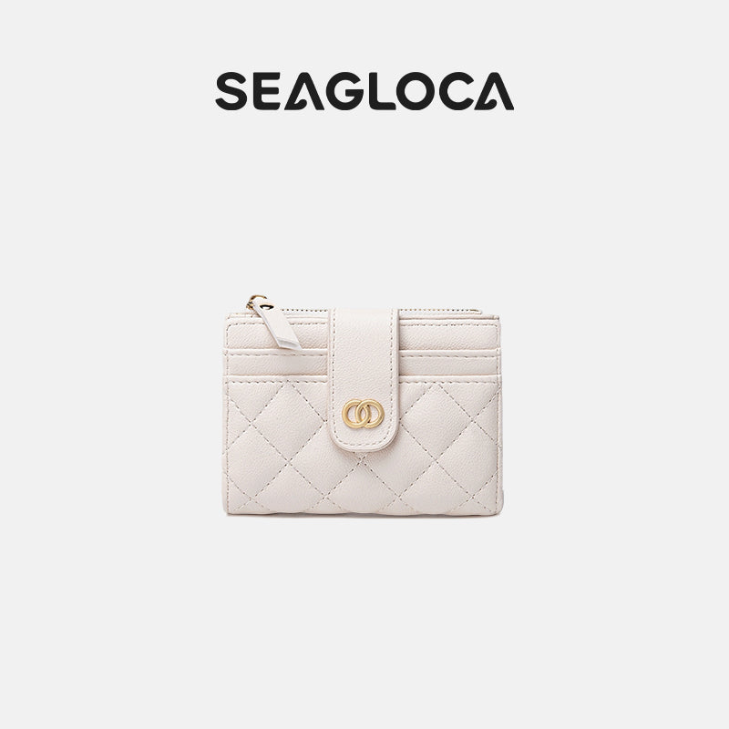 Seagloca New Luxury Women Short Wallet Lady Purse With Card Holder No. 353