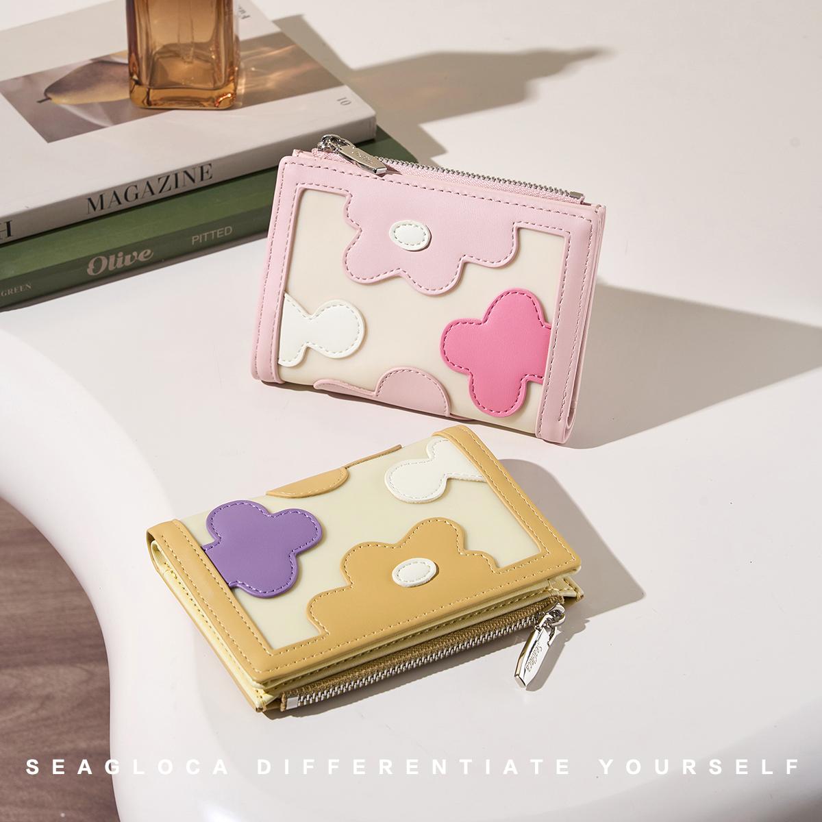 SeaGloca Fashionable New Style Multi-Functional Flower Pattern Purse Card Bag For Woman No 23
