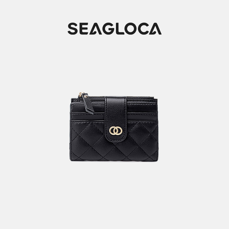 Seagloca New Luxury Women Short Wallet Lady Purse With Card Holder No. 353
