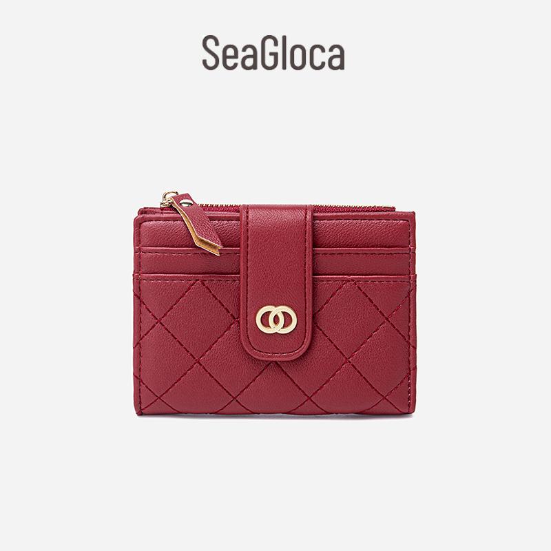 Seagloca New Luxury Women Short Wallet Lady Purse With Card Holder No. 353