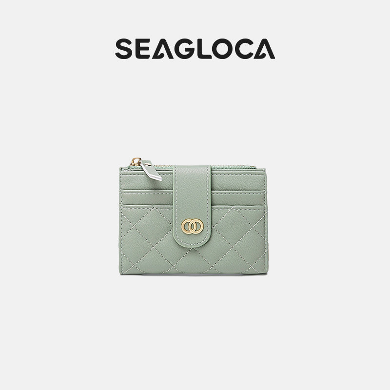 Seagloca New Luxury Women Short Wallet Lady Purse With Card Holder No. 353