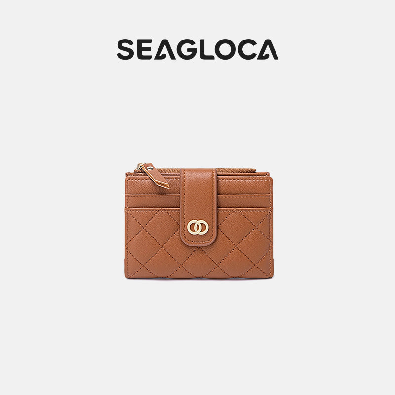 Seagloca New Luxury Women Short Wallet Lady Purse With Card Holder No. 353