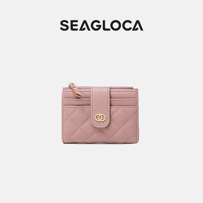 Seagloca New Luxury Women Short Wallet Lady Purse With Card Holder No. 353
