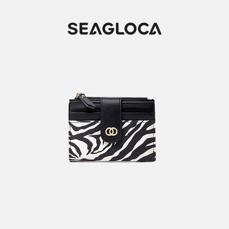 Seagloca New Luxury Women Short Wallet Lady Purse With Card Holder No. 353