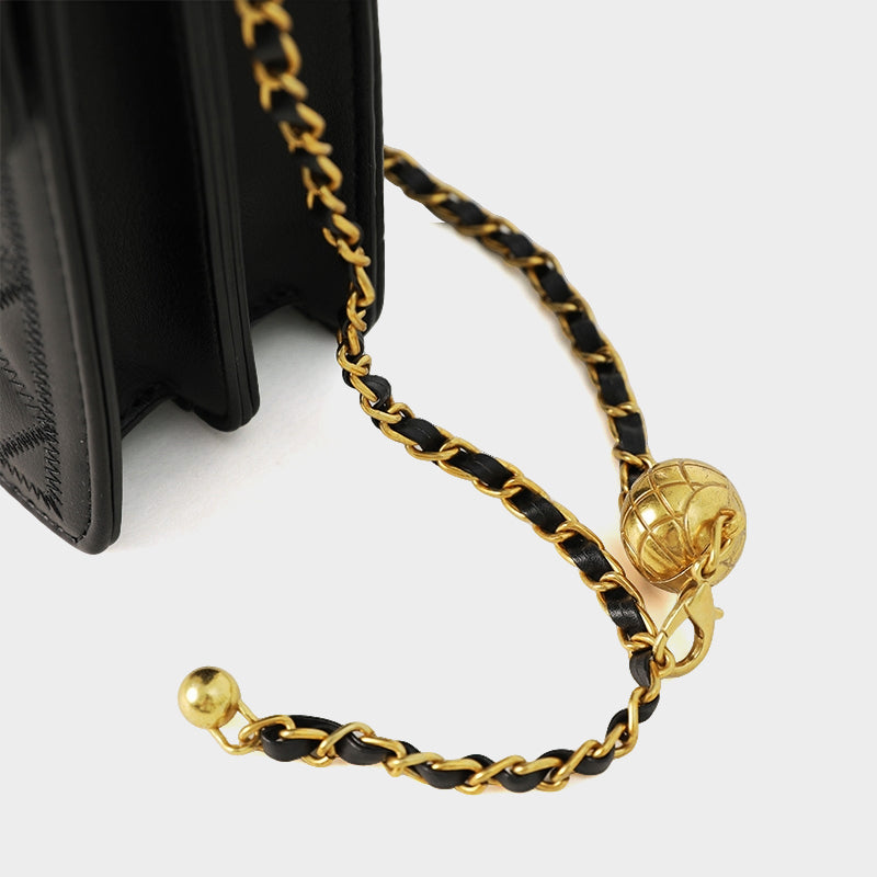 Chain Shoulder Black Small Cross Body Sling Bag for Women | SeaGloca - view 7