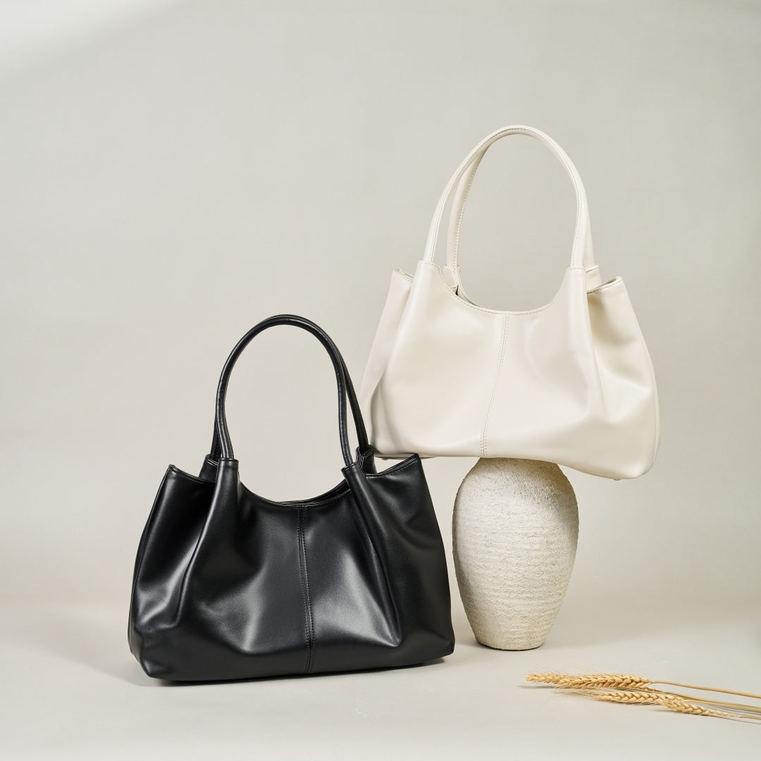 Black White Large Capacity Tote Bag for Women | SeaGloca - view 2