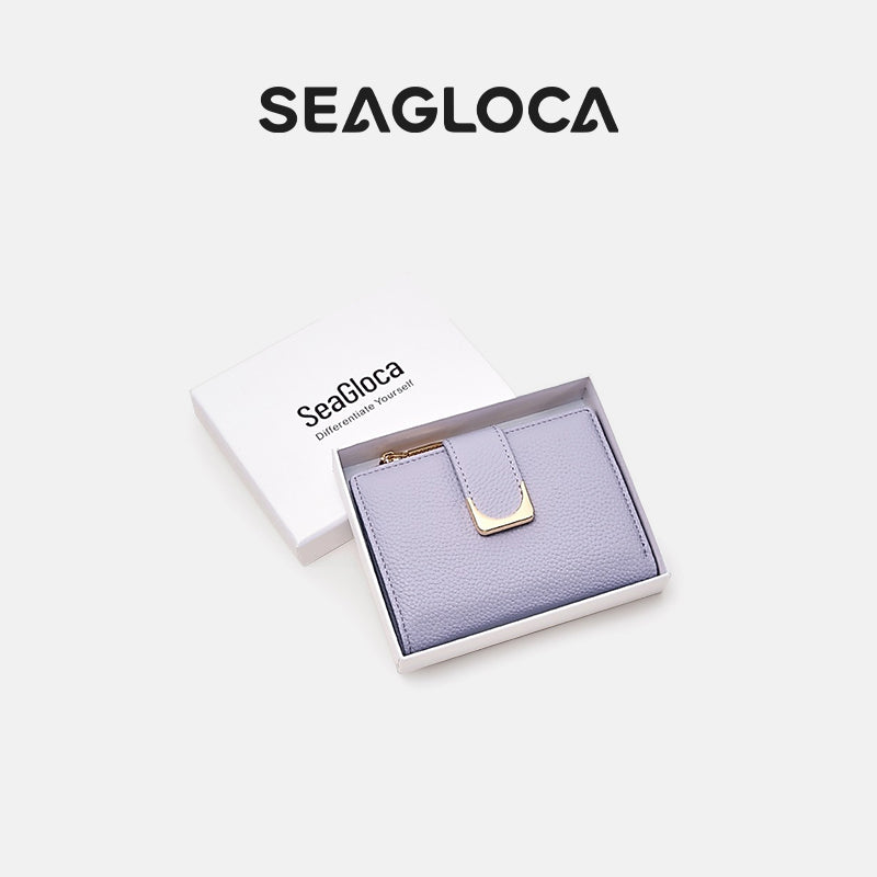 New Clemence PU Leather Short Zipper Fashion for Women | SeaGloca
