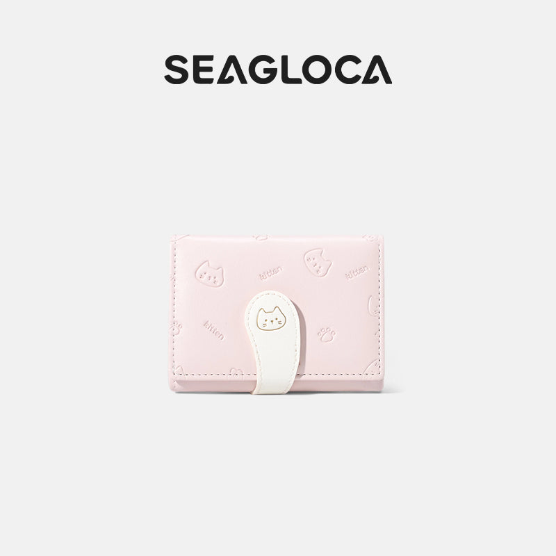 New Korean Version Cute Cat Tail Short Tri-fold for Women | SeaGloca