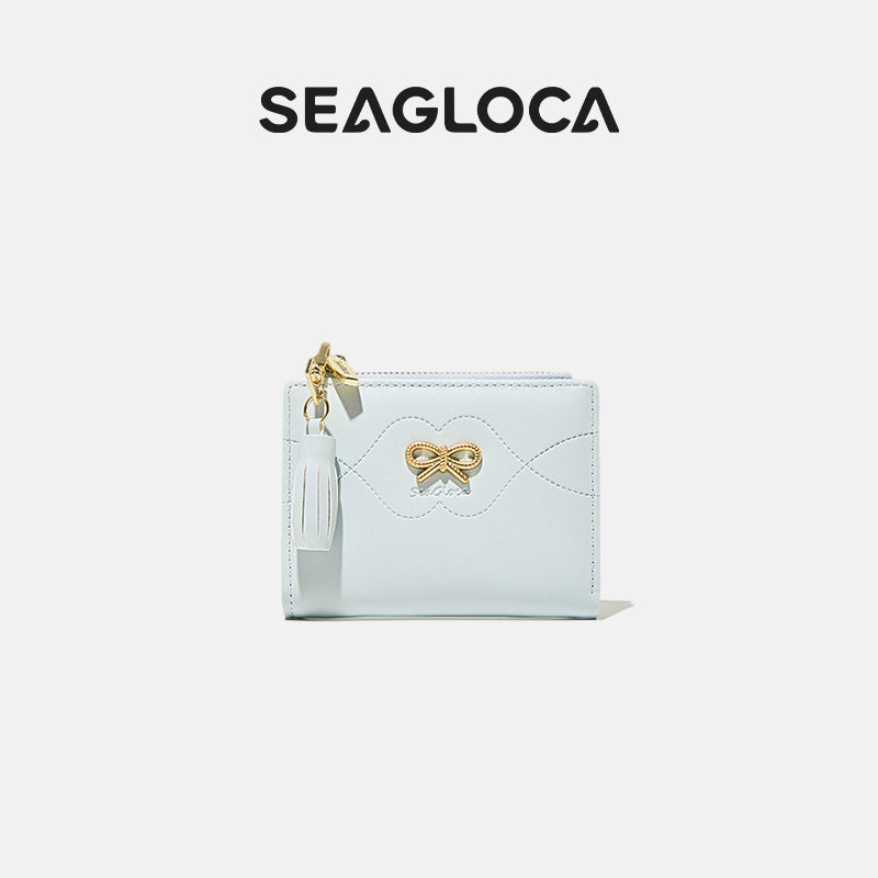 New Small Fresh Bow Short Wallet Compact for Women | SeaGloca