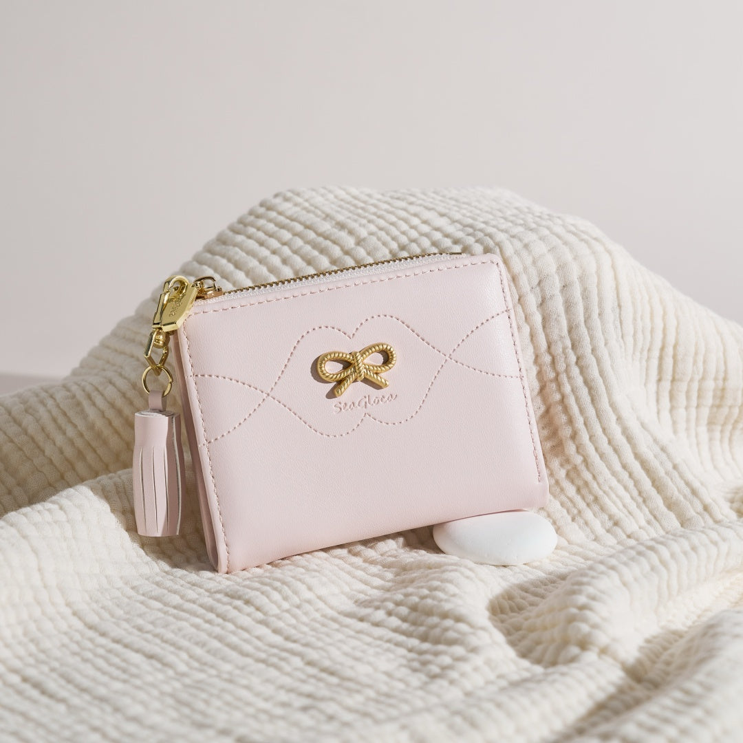New Small Fresh Bow Short Wallet Compact for Women | SeaGloca - view 4