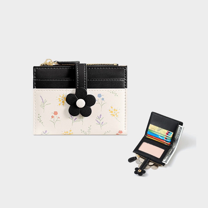 New Flower Macaron Fresh Short Wallet Card for Women | SeaGloca - view 8
