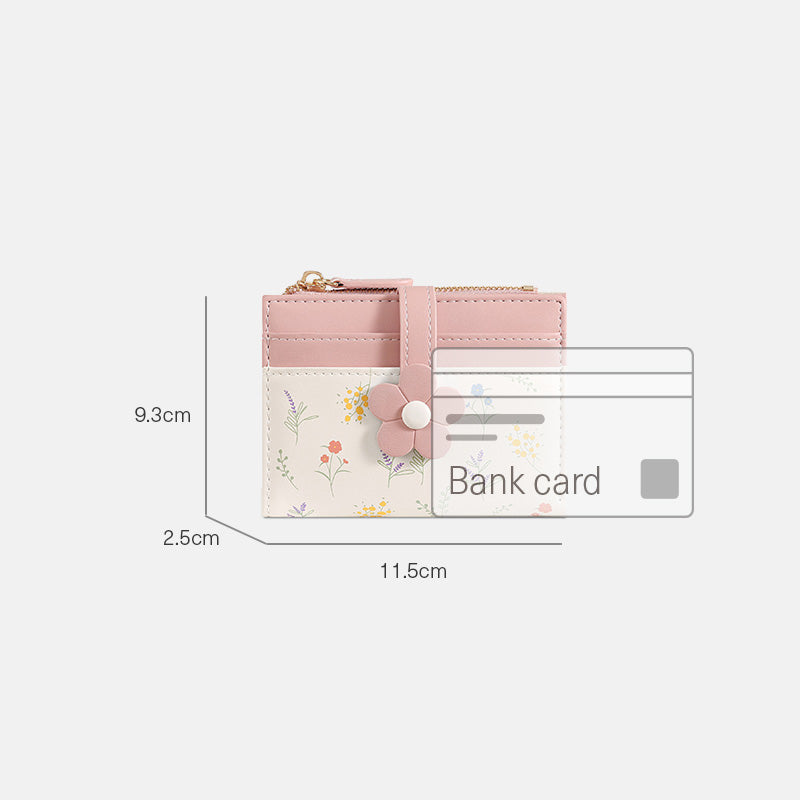 New Flower Macaron Fresh Short Wallet Card for Women | SeaGloca - view 9
