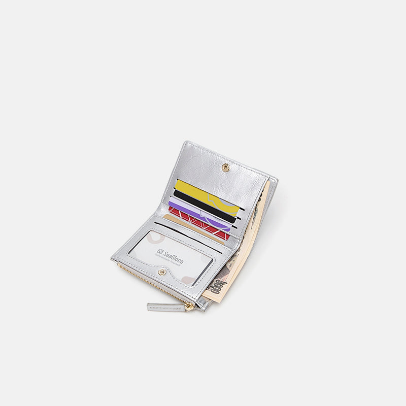 New Fashion High-End Bifold Short Wallet With for Women | SeaGloca - view 8