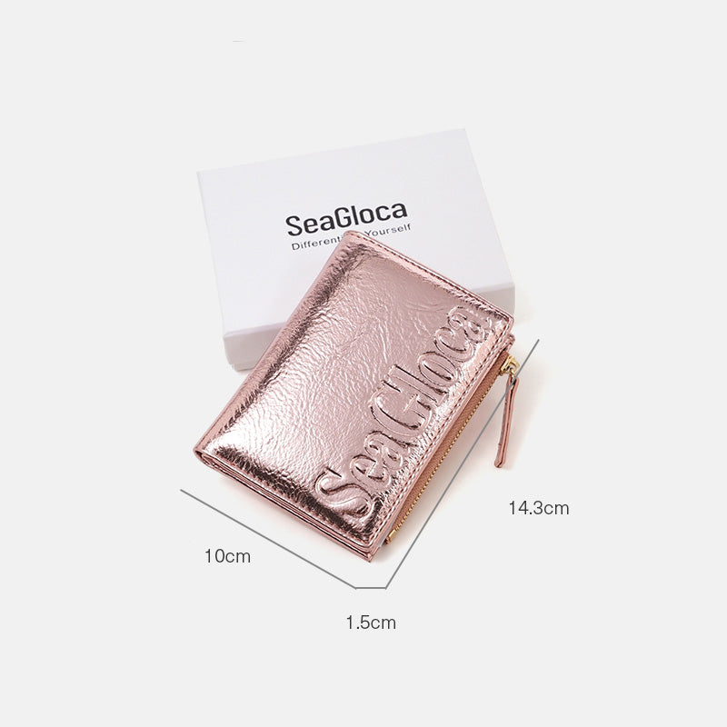 New Fashion High-End Bifold Short Wallet With for Women | SeaGloca - view 9