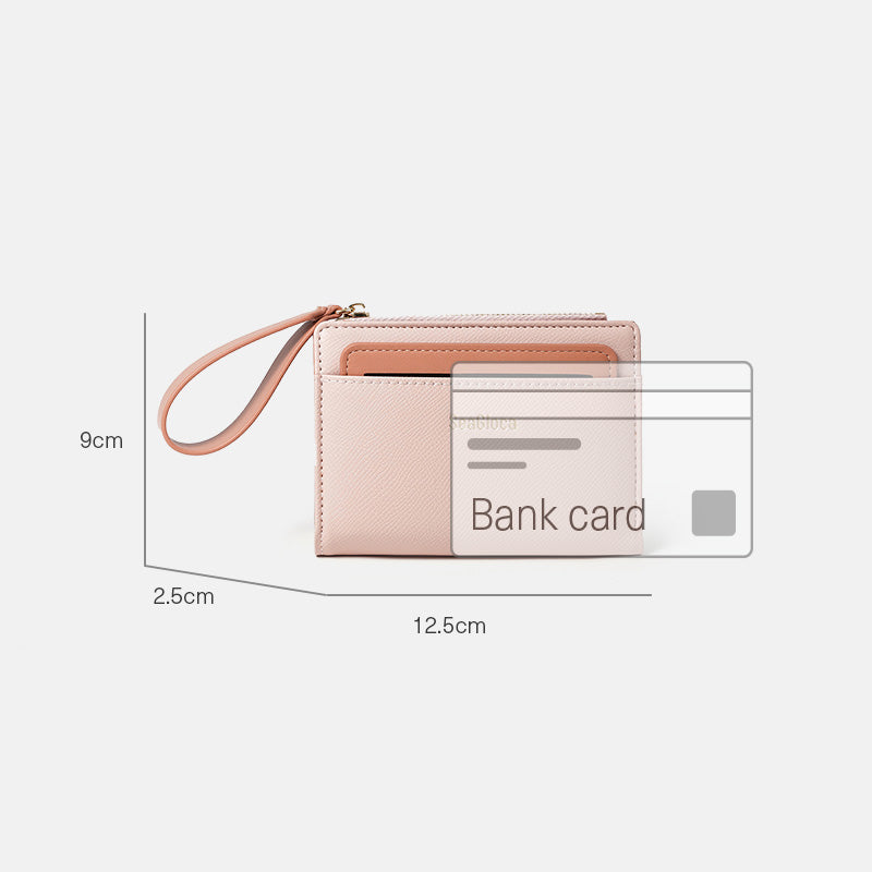 Contrast Zipper Coin Purse Clutch Wallet Card for Women | SeaGloca - view 9