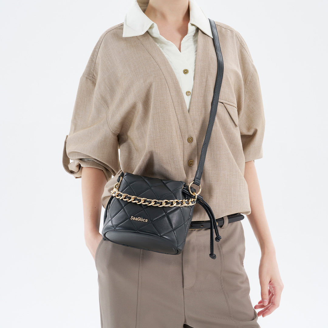 Bucket Bag Crossbody Chain Bag Single Shoulder for Women | SeaGloca - view 4