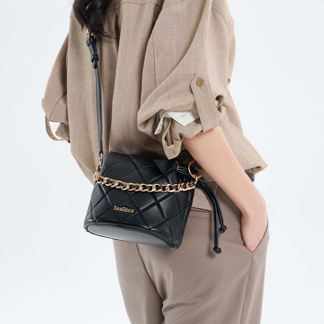 Bucket Bag Crossbody Chain Bag Single Shoulder for Women | SeaGloca - view 5