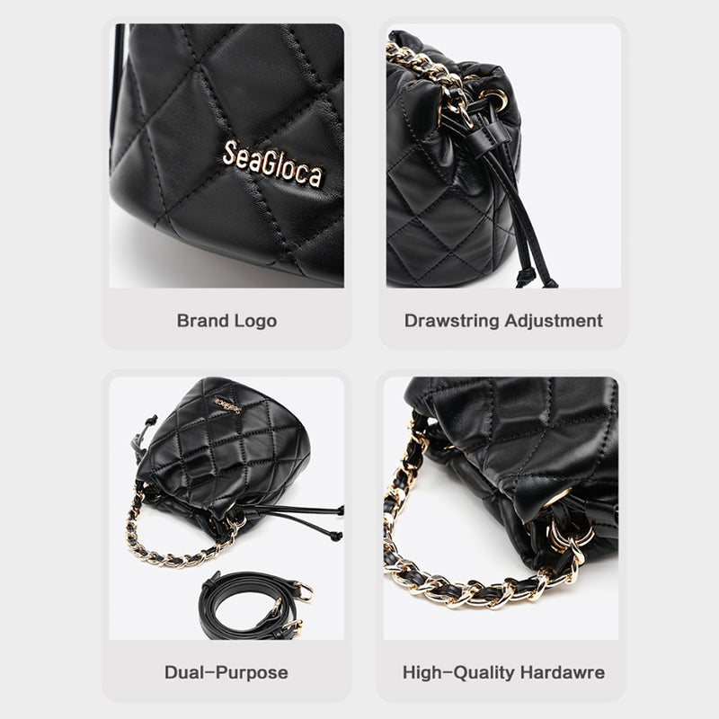 Bucket Bag Crossbody Chain Bag Single Shoulder for Women | SeaGloca - view 7