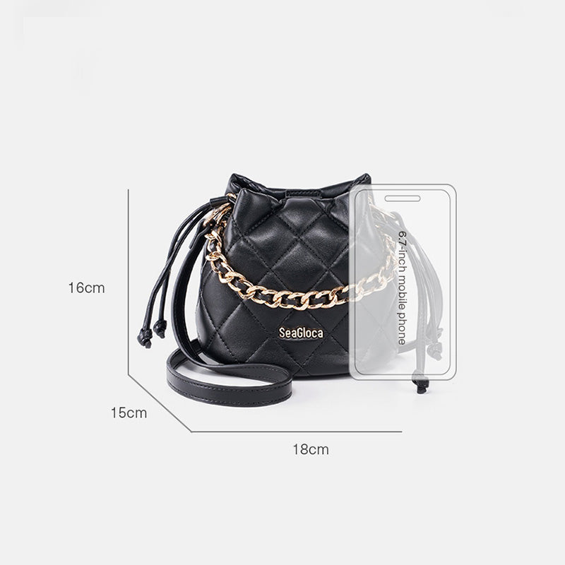 Bucket Bag Crossbody Chain Bag Single Shoulder for Women | SeaGloca - view 9