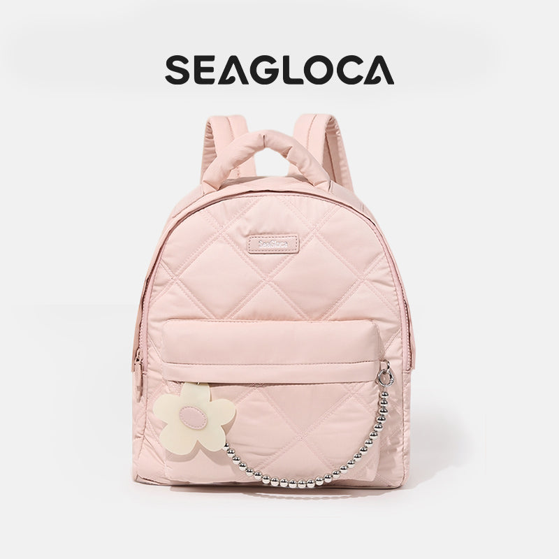 Fashion Diamond Pattern Backpack Schoolbag for Women | SeaGloca