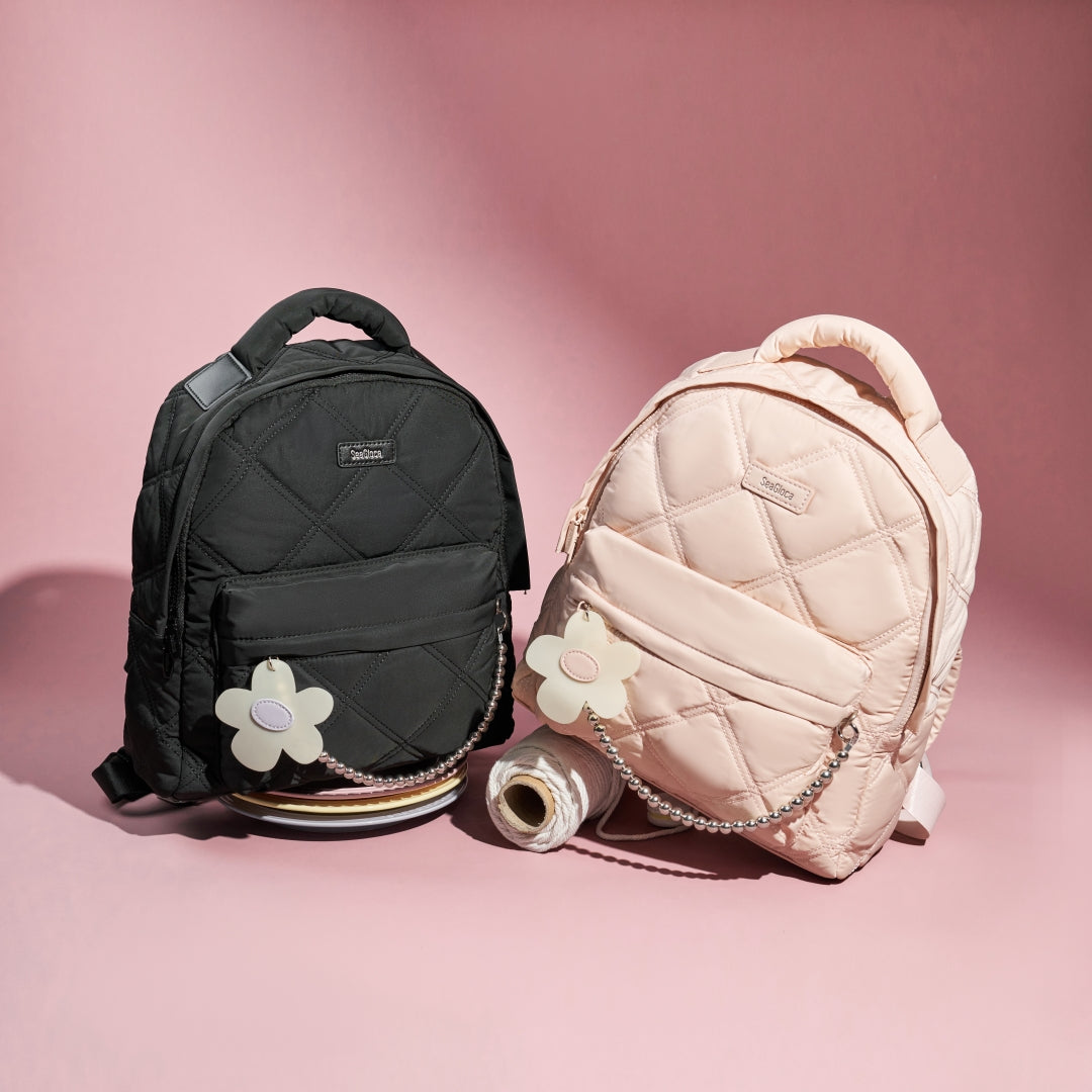 Fashion Diamond Pattern Backpack Schoolbag for Women | SeaGloca - view 2
