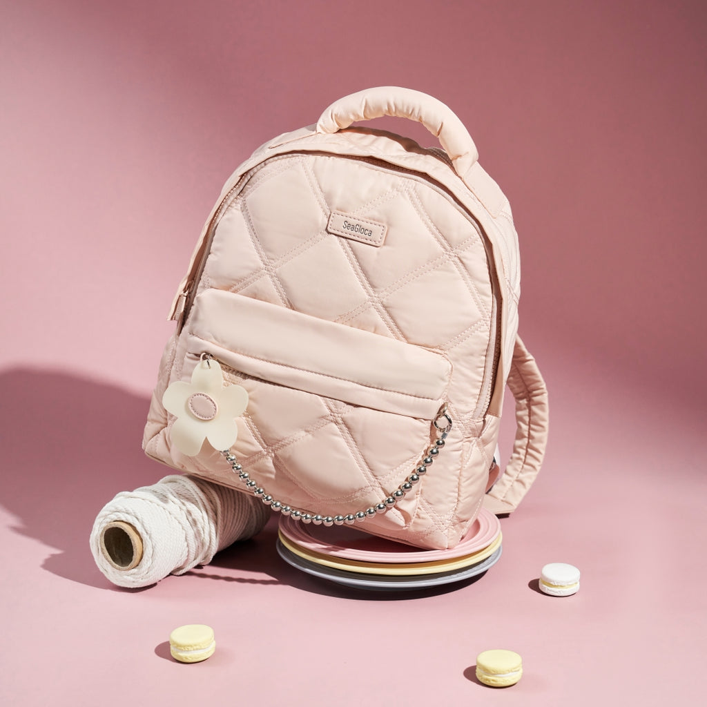 Fashion Diamond Pattern Backpack Schoolbag for Women | SeaGloca - view 3
