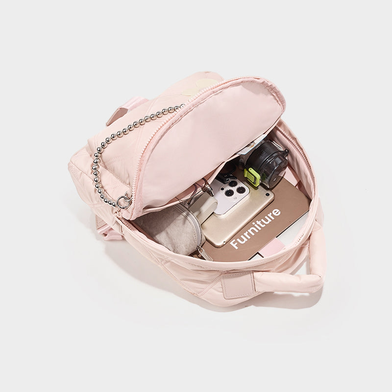 Fashion Diamond Pattern Backpack Schoolbag for Women | SeaGloca - view 8