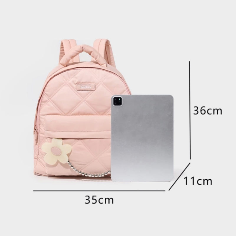 Fashion Diamond Pattern Backpack Schoolbag for Women | SeaGloca - view 9