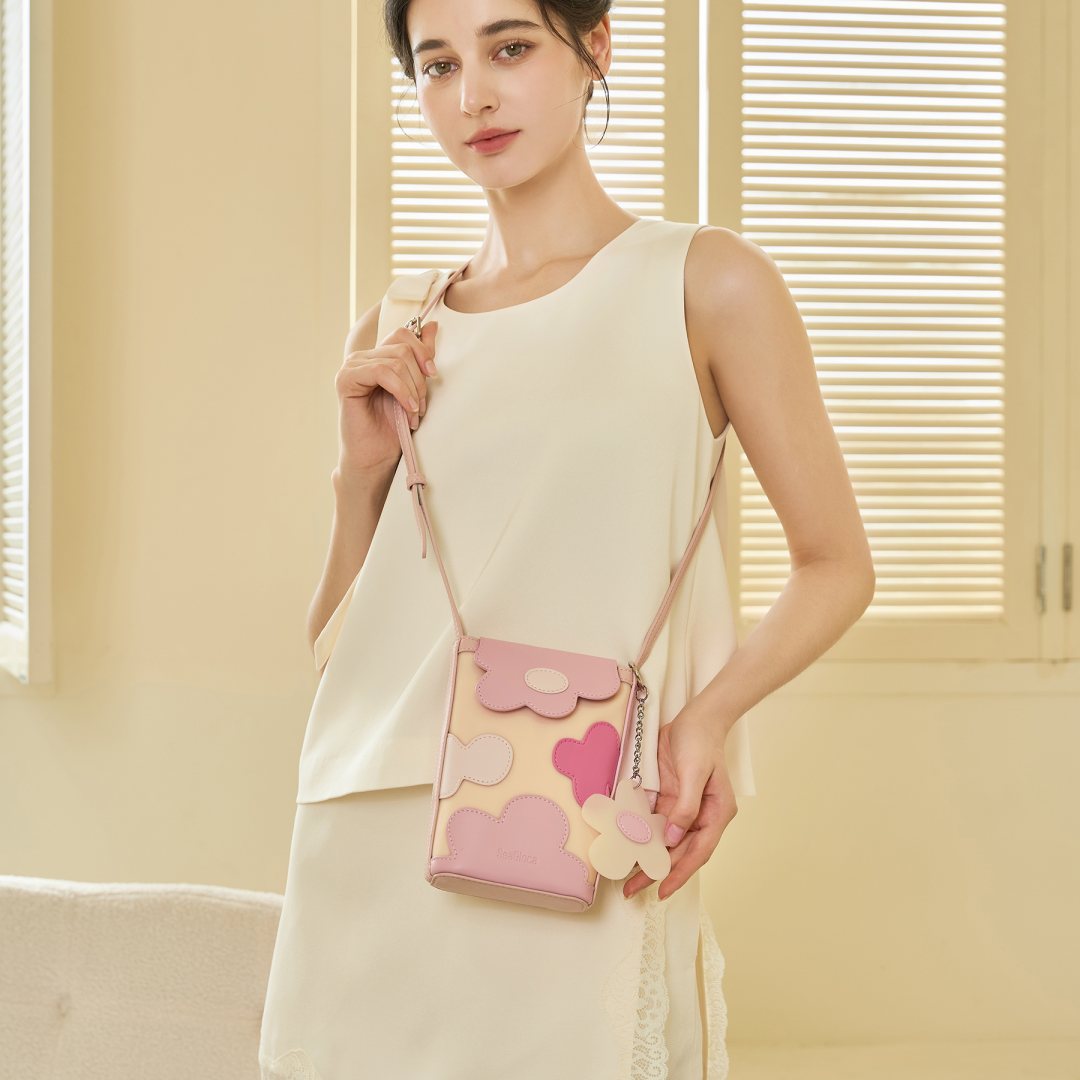 Fashionable Flower Pattern Phone Bag Small for Women | SeaGloca - view 4
