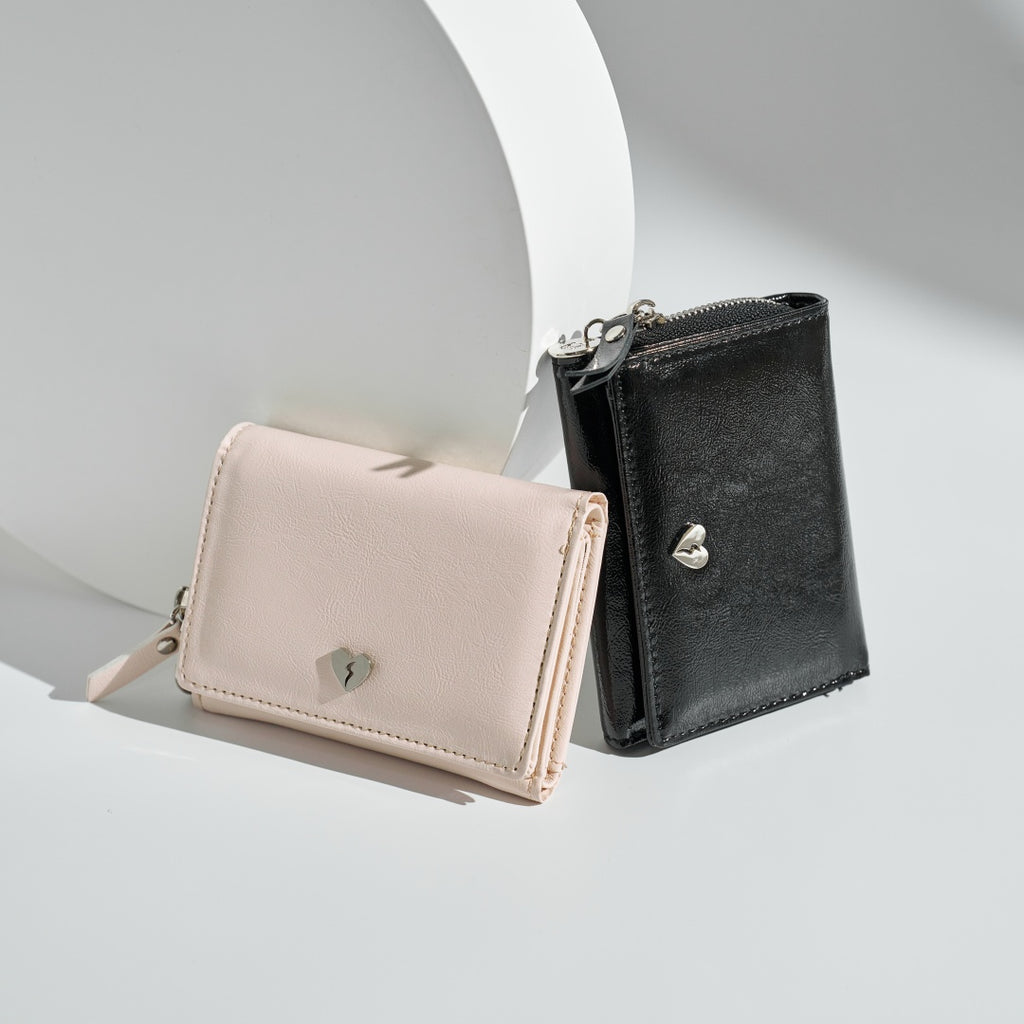 Love Multi-Card Slot Short Wallet with Zipper for Women | SeaGloca - view 2