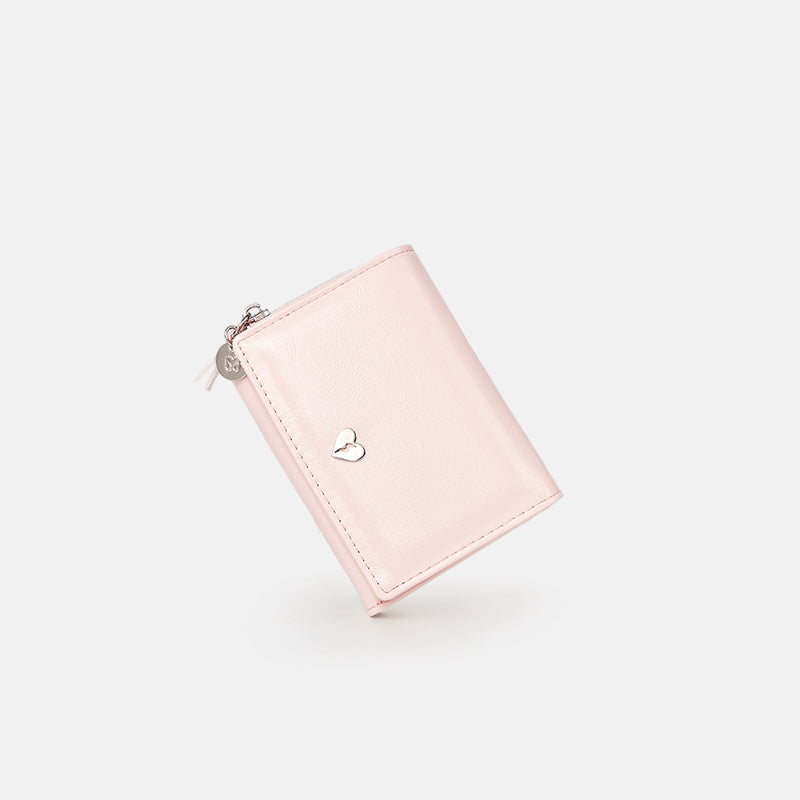 Love Multi-Card Slot Short Wallet with Zipper for Women | SeaGloca - view 5
