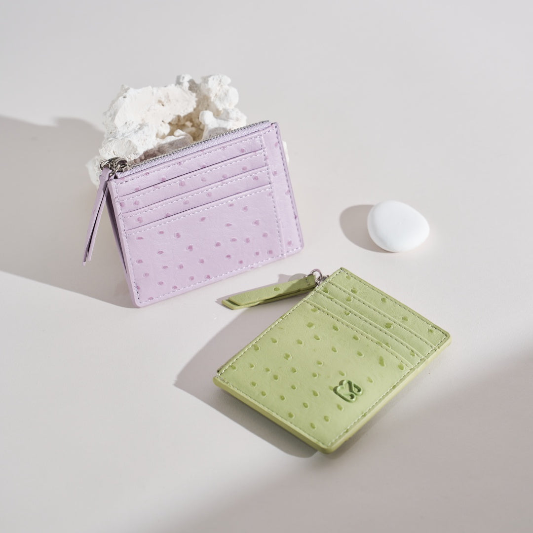 Textured Lilac Card Case Design Premium Lilac for Women | SeaGloca - view 2