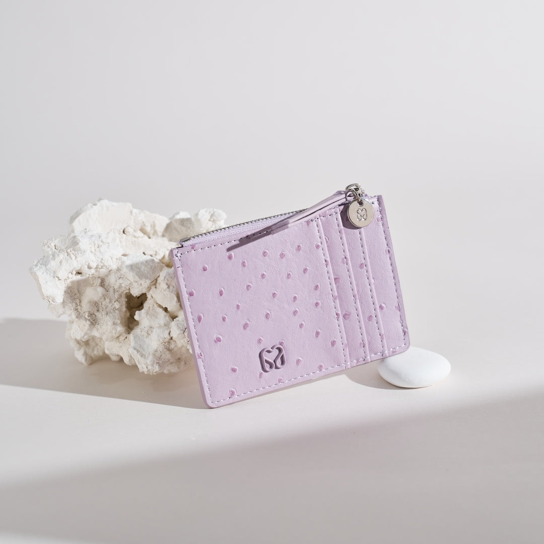 Textured Lilac Card Case Design Premium Lilac for Women | SeaGloca - view 3