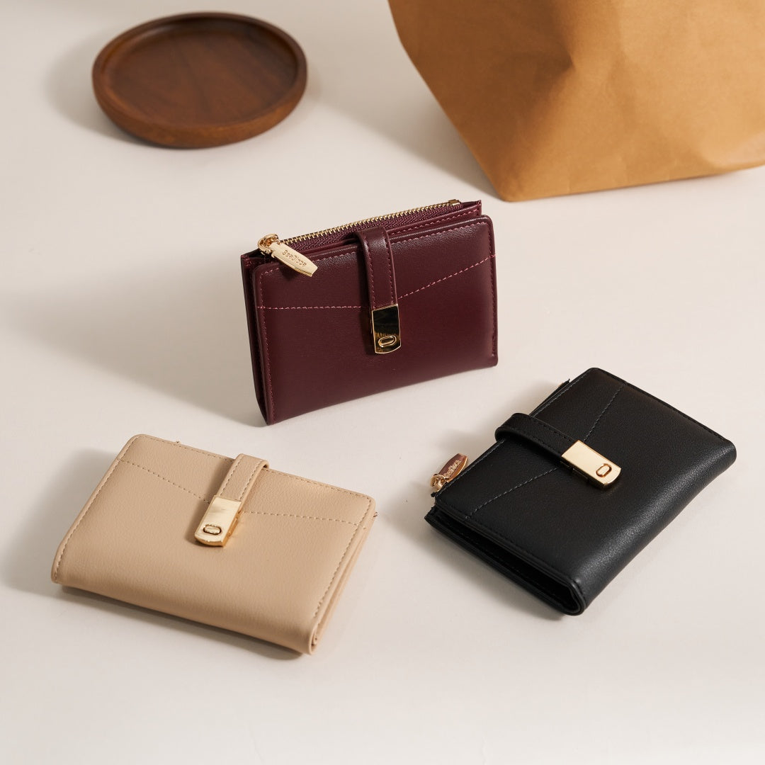 Card Cash Storage All-In-One Short Simple Retro for Women | SeaGloca - view 2