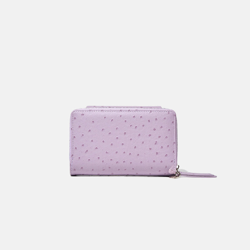 Textured Lilac Zip Wallet Multi-Functional with for Women | SeaGloca - view 6