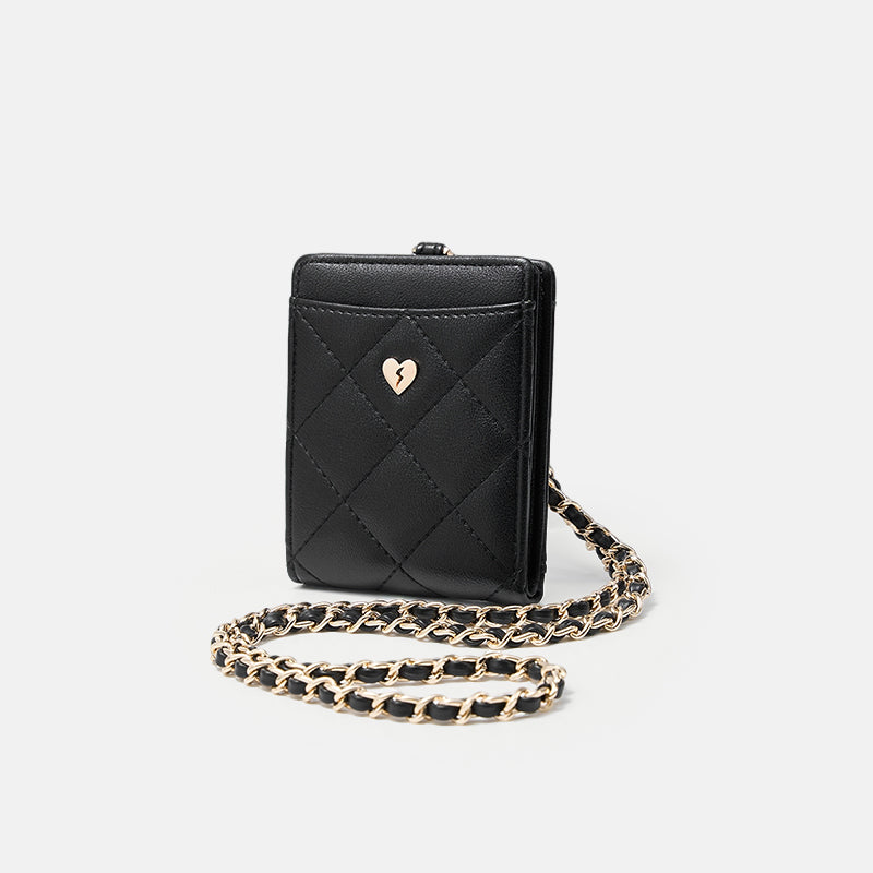 Textured Leather Zip Card Case with Detachable for Women | SeaGloca - view 5