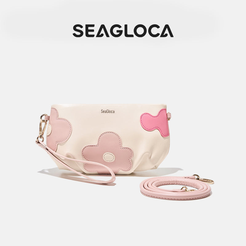 Floral Bag with Dual Straps - Elegant Pink for Women | SeaGloca