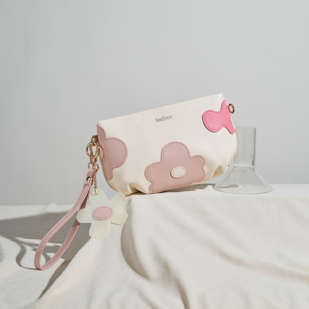 Floral Bag with Dual Straps - Elegant Pink for Women | SeaGloca - view 2