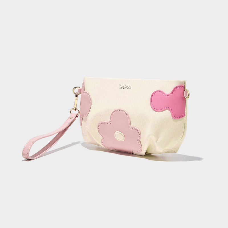 Floral Bag with Dual Straps - Elegant Pink for Women | SeaGloca - view 6