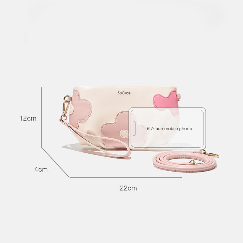 Floral Bag with Dual Straps - Elegant Pink for Women | SeaGloca - view 9