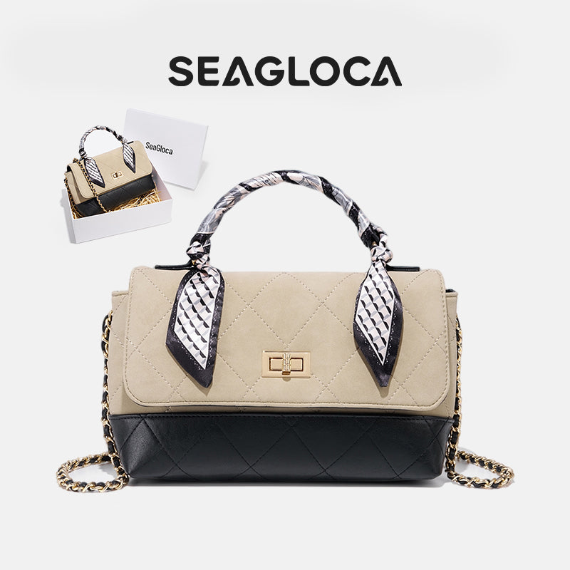 Handbag with Detachable Scarf & Gift Box Weave for Women | SeaGloca