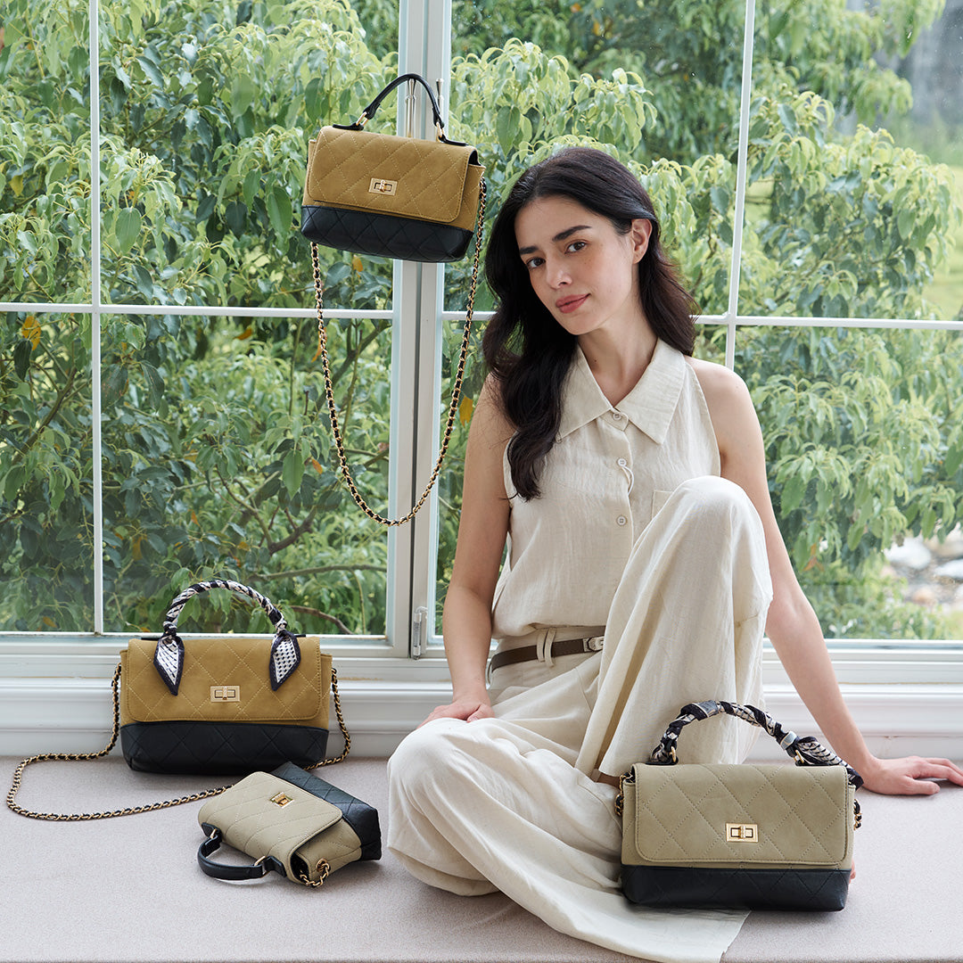Handbag with Detachable Scarf & Gift Box Weave for Women | SeaGloca - view 4