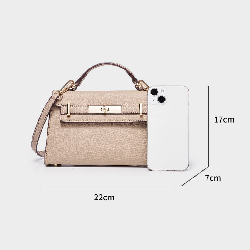 Luxurious Saffiano Grain Bag with Golden Buckle for Women | SeaGloca - view 9