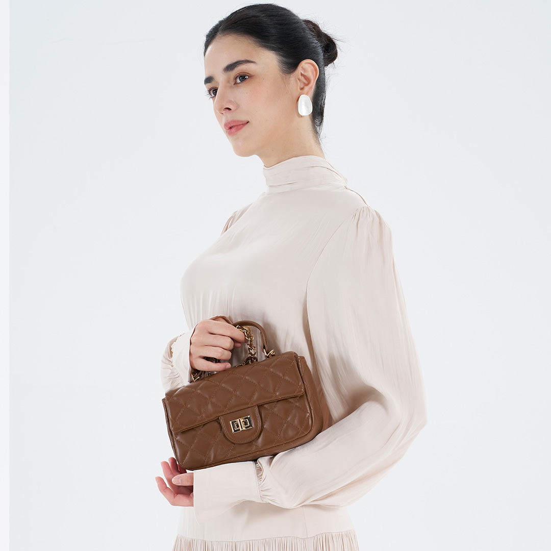 Chic&Versatile Diamond-Quilted Shoulder for Women | SeaGloca - view 6