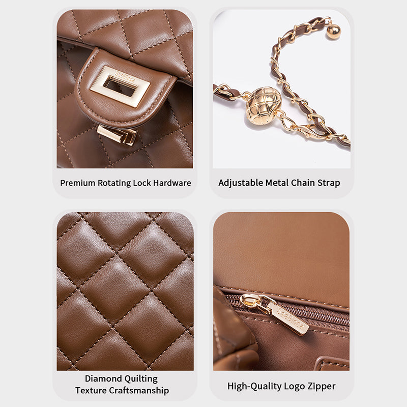 Chic&Versatile Diamond-Quilted Shoulder for Women | SeaGloca - view 7