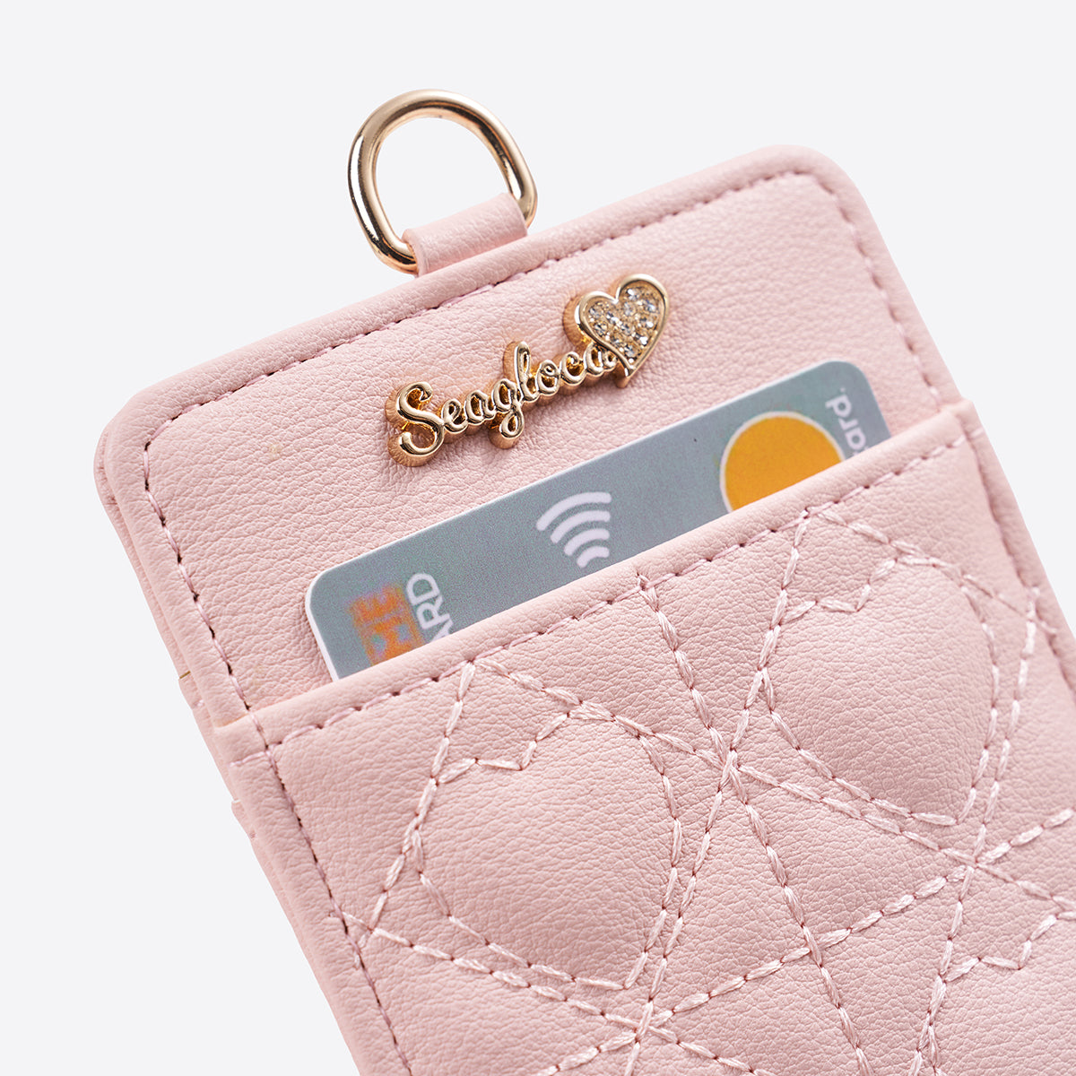 Quilted Bow Chain Card Holder Multi-Slot for Women | SeaGloca - view 5