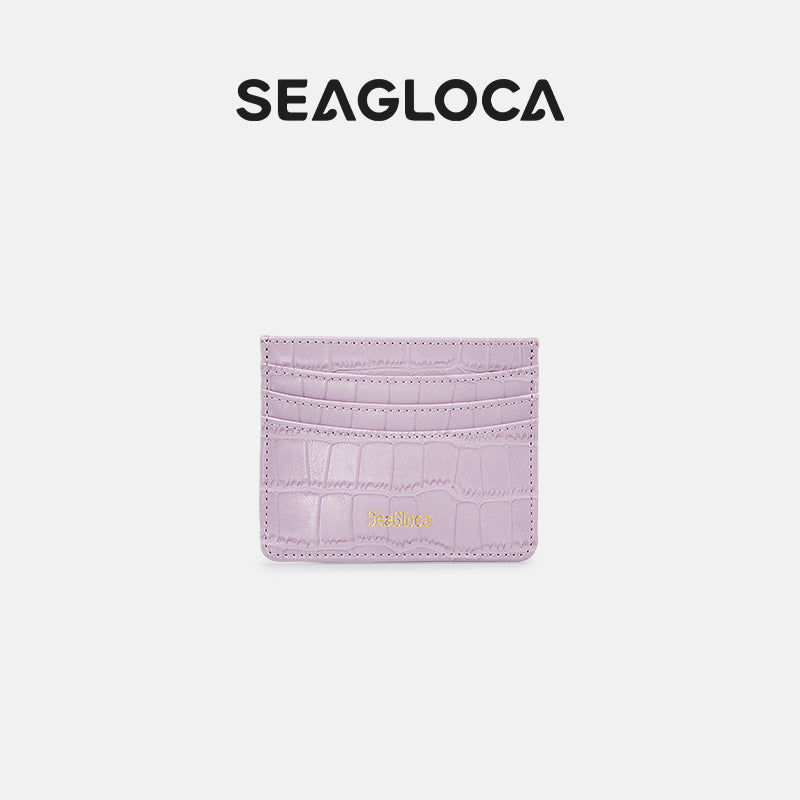 Chic Multi-Color Crocodile Pattern Card Holder for Women | SeaGloca