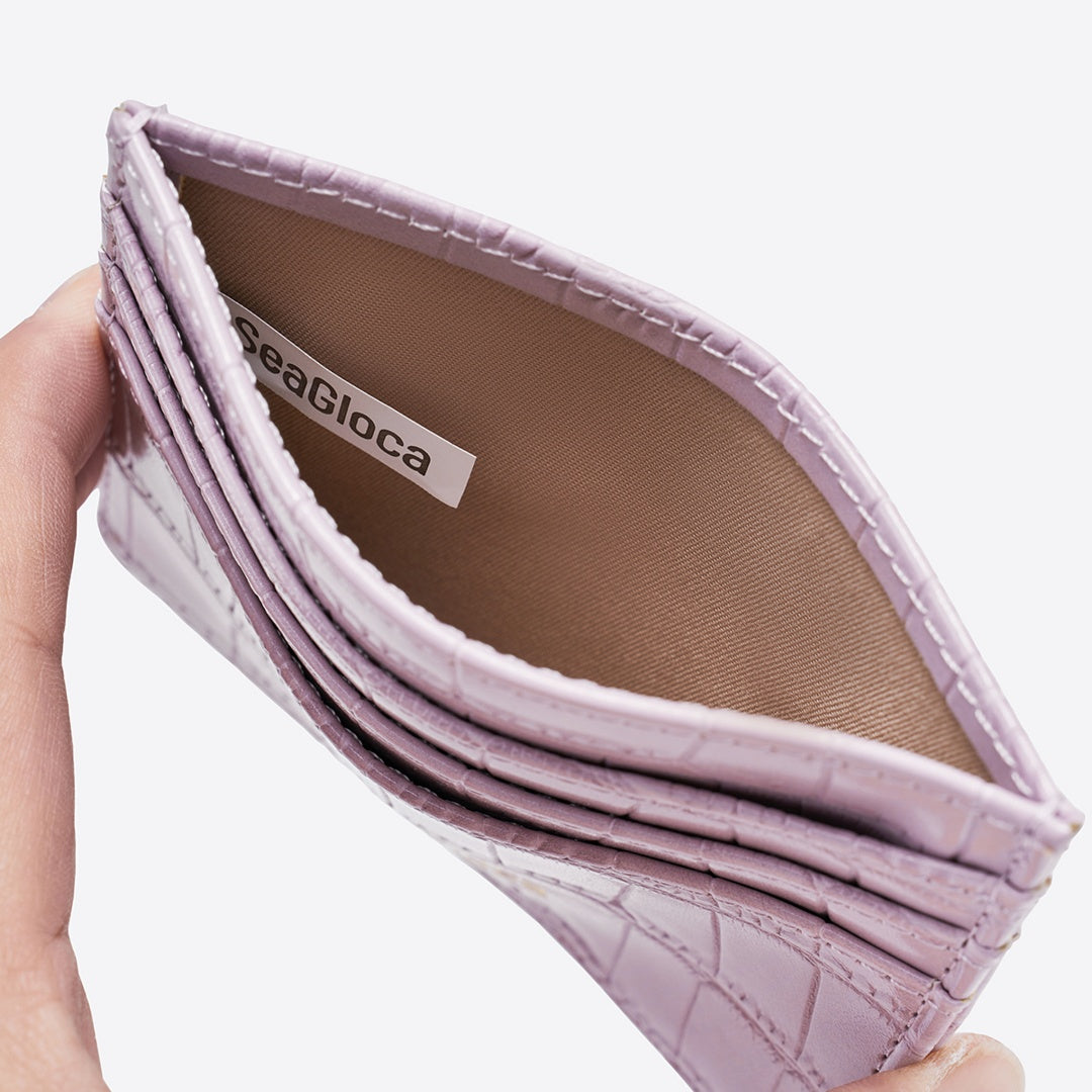 Chic Multi-Color Crocodile Pattern Card Holder for Women | SeaGloca - view 6
